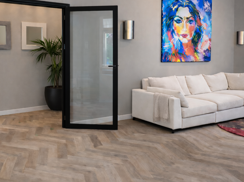 Weense punt vloer, Hongaarse punt vloer, houten vloer, visgraat vloer, PVC-vloer, designvloeren, De Paal Parket